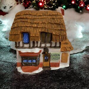 Dept 56 Green Grocer Dickens Village Lighted Christmas Decoration from 1984